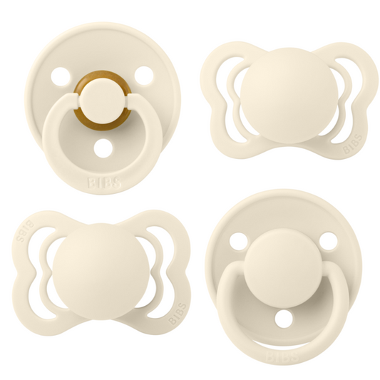BIBS - Set 4 suzete Try-it collection 0 luni +-Ivory