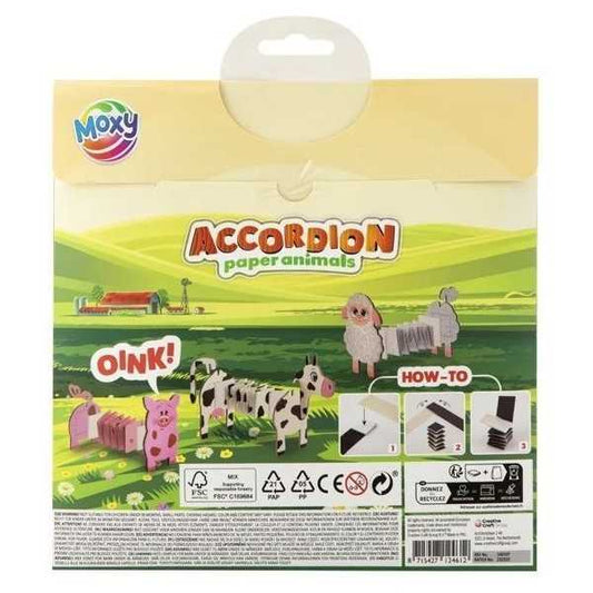 Set Animale acordeon din carton, 3 buc Moxy GR100107