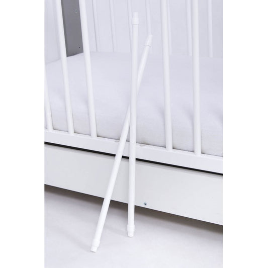 Patut Drewex Bear cu sertar - Silver + Saltea Cocos 10 Cm