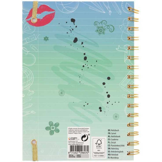 Caiet Besties A5 - 50 de pagini cu legare spirala pentru fetite creative Grafix GR140017