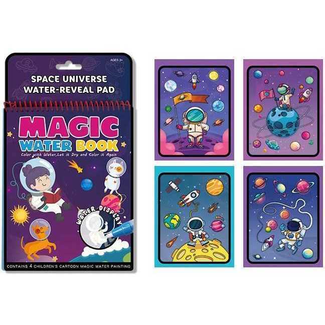 Carte de colorat cu apa Magic Water Book Bambinice BN046