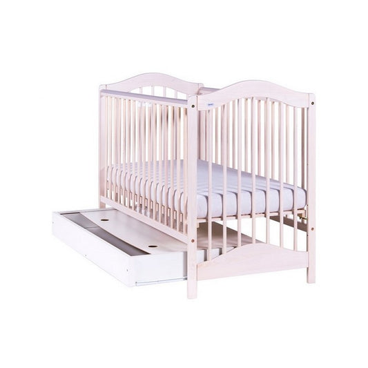 Patut Drewex Jagoda cu sertar - Alb transparent + Saltea Cocos 12 cm