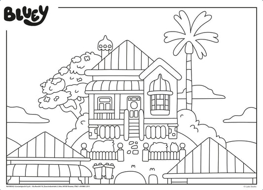 Puzzle de colorat - Bluey si ora de povesti (24 piese)