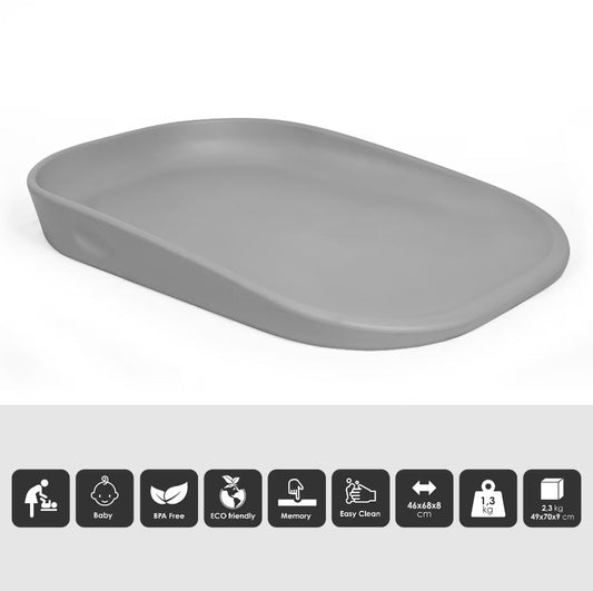 BabyGo - Salteluta de infasat din spuma Luxepad, Grey