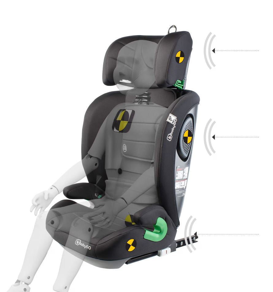 BabyGo - Scaun auto SafeChild2 Black, 100-150 cm, certificat R129