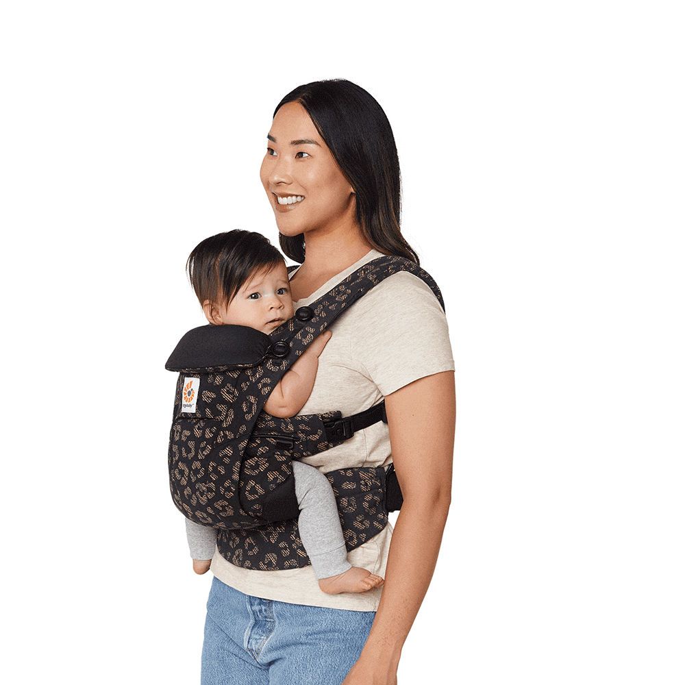Ergobaby Marsupiu pentru copii Omni Dream Black Leopard, 0-2 ani, Ergonomic - imaginea 4