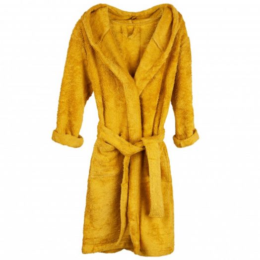 Halat de Baie Frotir din Bambus pentru Copii 8-10 ani Ocher Timboo TM-BAD04-528