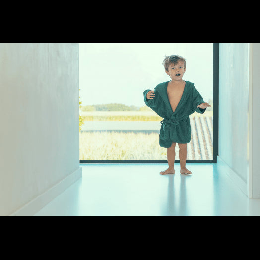 Halat de Baie Frotir din Bambus pentru Copii 2-4 ani Aspen Green Timboo TM-BAD01-530