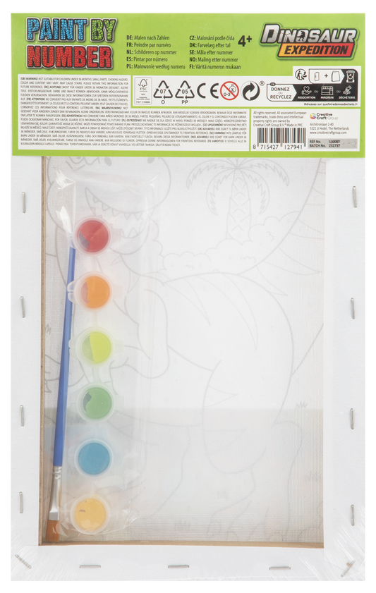 Tablou pictez pe numere - Dinozaur vesel