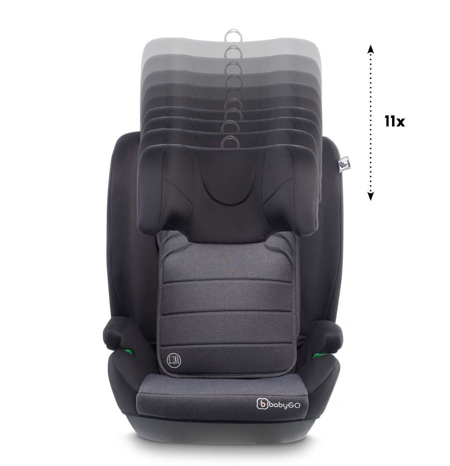 BabyGo - Scaun auto SafeChild2 Grey, 100-150 cm, certificat R129