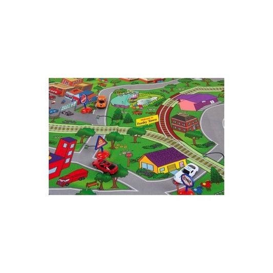 Salteluta de joaca Sun Baby 039 Paris cu masinute si semne rutiere