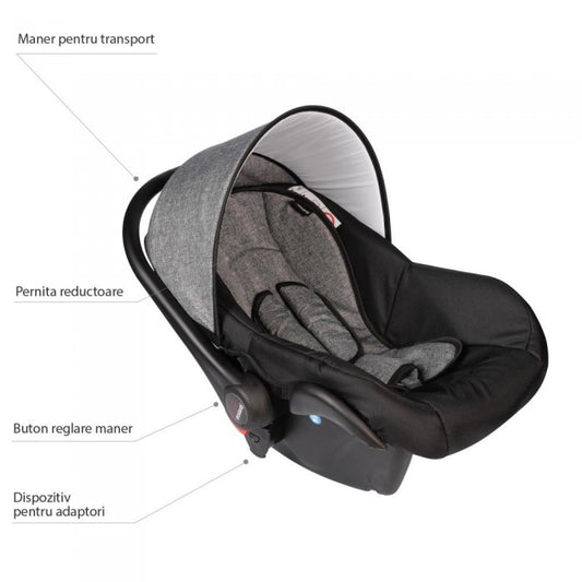 Scaun auto 0-10 kg VESSANTI Crooner Prestige - Gray