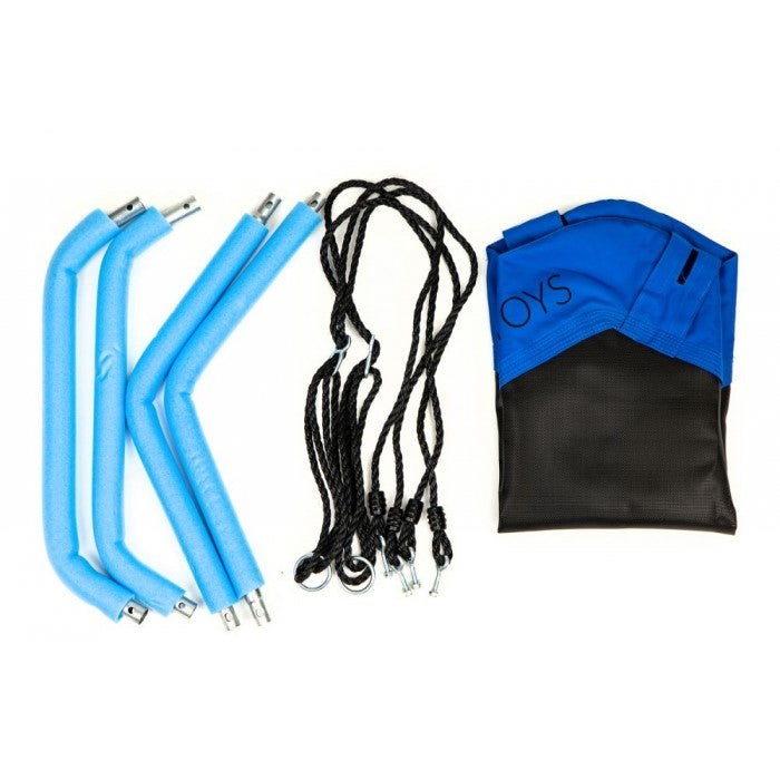 Leagan pentru copii hexagonal, tip cuib de barza, suspendat, Ecotoys MIR6023 - Albastru