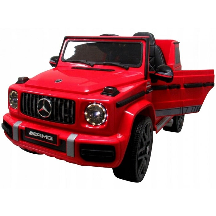 R-Sport Masinuta electrica cu telecomanda, roti EVA, scaun piele Mercedes G63 - Rosu - imaginea 3