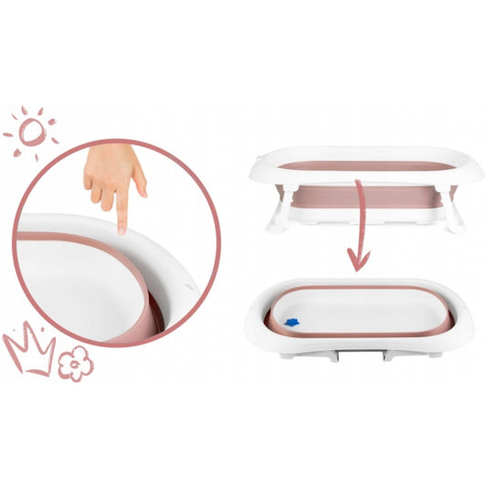 Cadita de baie cu dop de scurgere Ricokids RK-281 - Roz