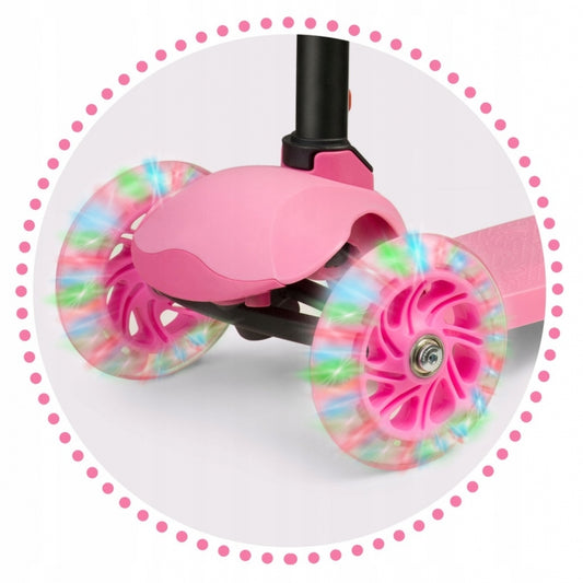 Trotineta cu roti cu LED Ricokids Loco 765102 - Roz