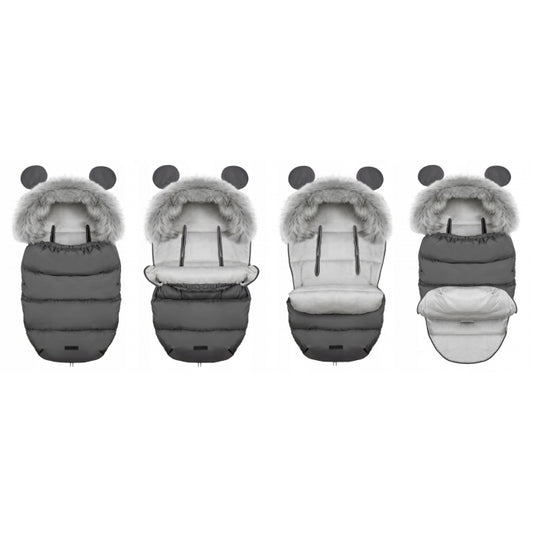 Sac de dormit 95 x 48 cm Ricokids Elmi 720001 - Gri inchis