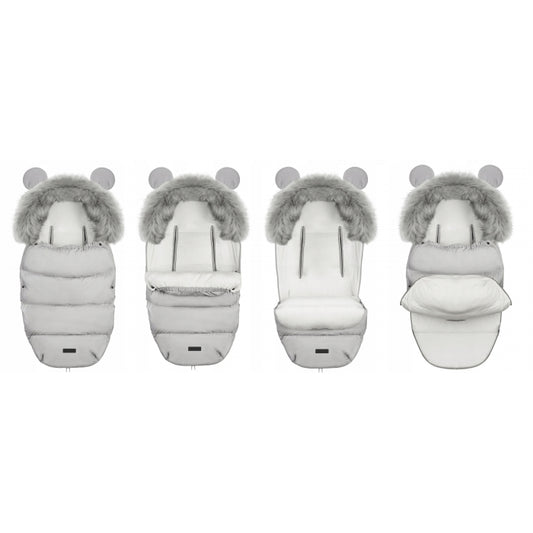 Sac de dormit 95 x 48 cm Ricokids Elmi 720002 - Gri deschis