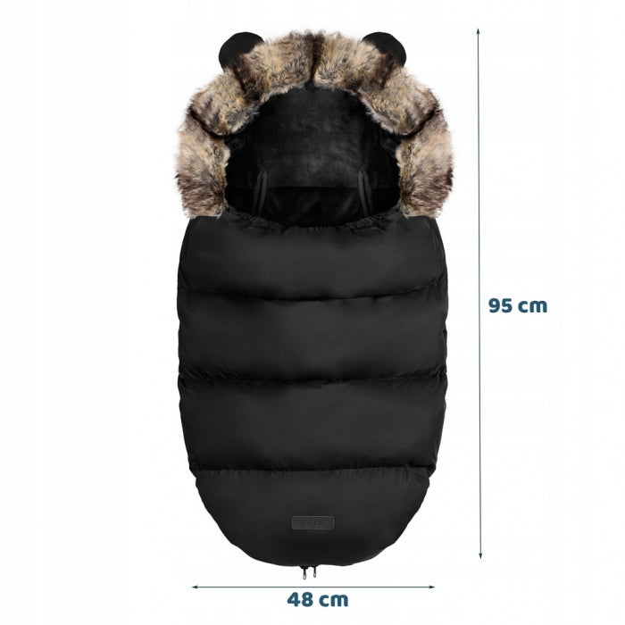 Sac de dormit 95 x 48 cm Ricokids Elmi 720008 - Negru