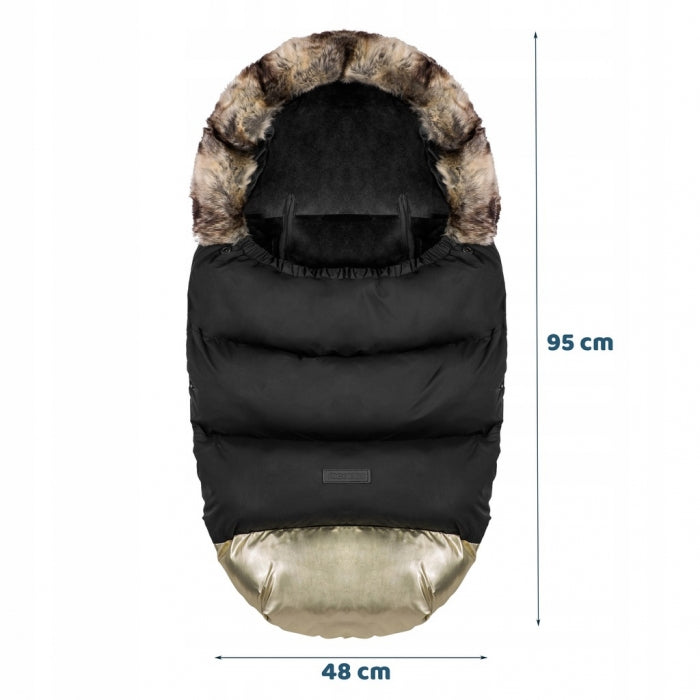 Sac de dormit Ricokids 95 x 48 cm Ricokids Elmi 720013 - Negru cu auriu