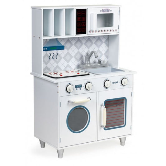 Bucatarie din lemn cu sunete si LED-uri Ecotoys PLK545