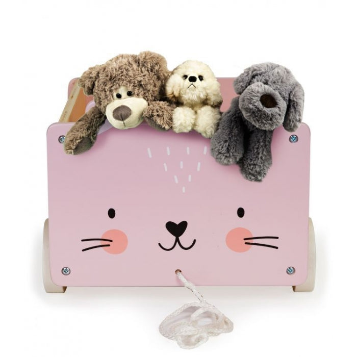 Carucior din lemn pentru depozitarea jucariilor Ecotoys 2904