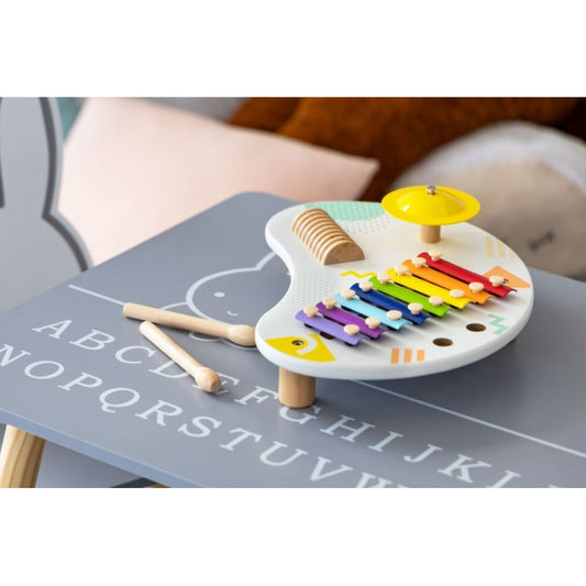 Tabla din lemn cu 3 instrumente Ecotoys 3655