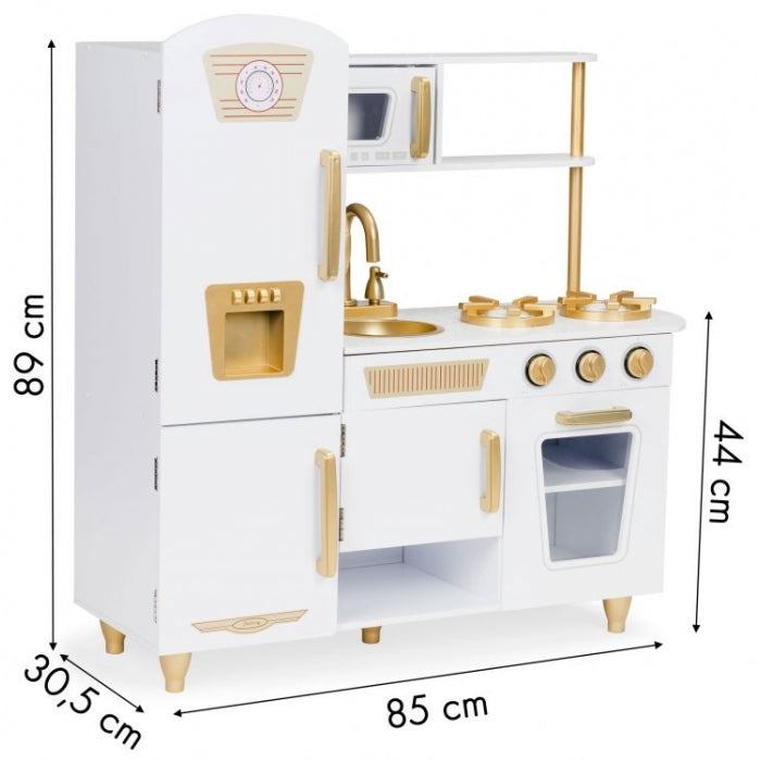 Bucatarie mare din lemn pentru copii cu accesorii Ecotoys 7267