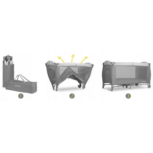 Patut pliabil Ricokids RK-242 Gri