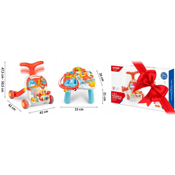 Antemergator educational 2 in 1 Ricokids RK-810 Alb cu rosu