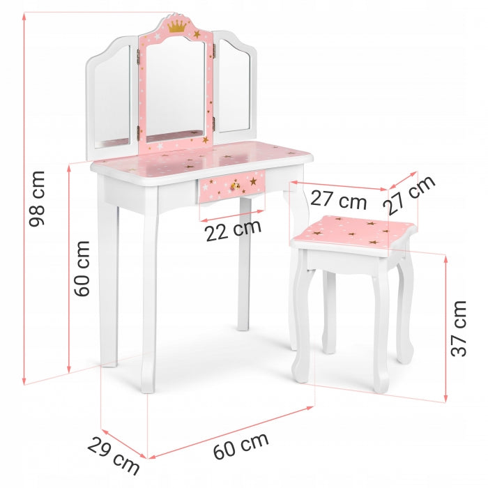 Masuta de toaleta pentru copii 60 x 29 x 98 cm Ricokids RC-702