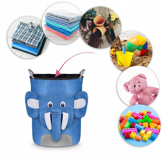 Cos mare pentru depozitarea jucariilor Nukido - Elefant albastru