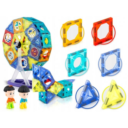 Blocuri magnetice, 71 elemente, Carusel Ricokids RK-769