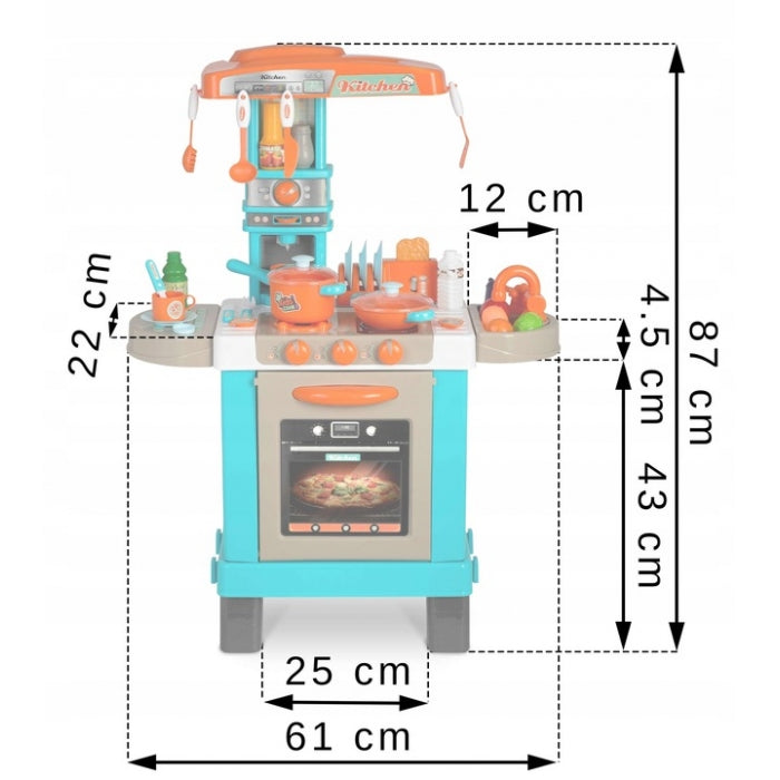 Bucatarie interctiva cu accesorii incluse Ricokids 773100 - Turcoaz