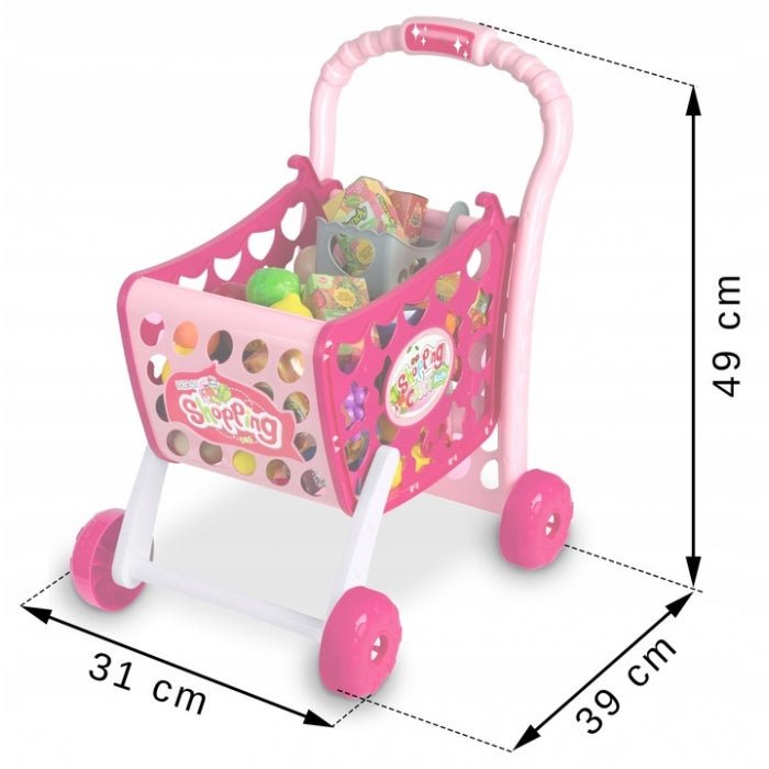 Cos de cumparaturi cu accesorii incluse Ricokids 773401 - Roz