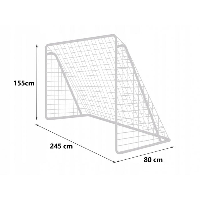 Poarta mare pentru fotbal cu covoras numerotat, 245 x 80 x 155 cm, Neo-Sport 1455