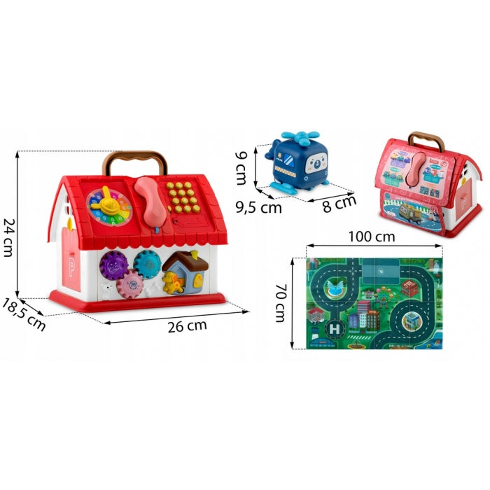 Jucarie educativa sub forma de casa cu telefon si covoras inclus Ricokids RK-754