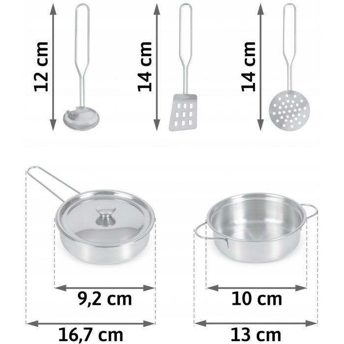 Ustensile de bucatarie pentru copii, 5 bucati, Ricokids 7839