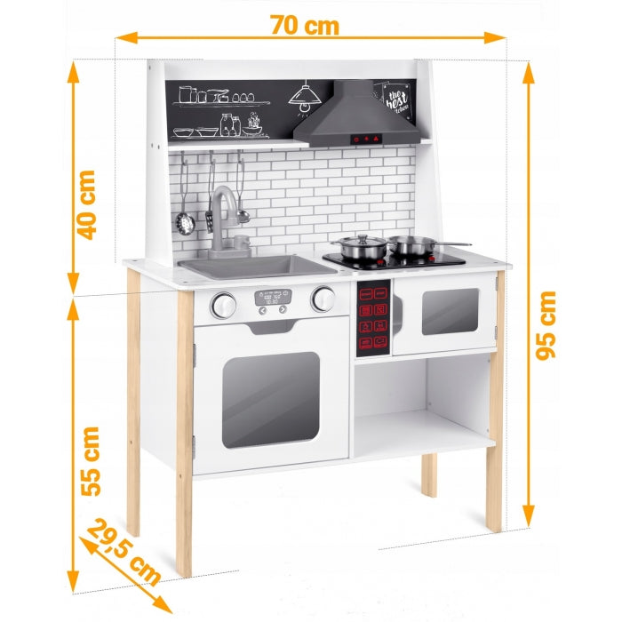 Bucatarie din lemn pentru copii cu sunete si lumini Ricokids RC-846