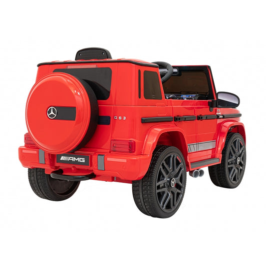 Masinuta electrica cu telecomanda MERCEDES AMG G63, roti EVA , scaun tapitat, varsta 1-5 ani, 107x70x57 cm, putere 50W Rosu