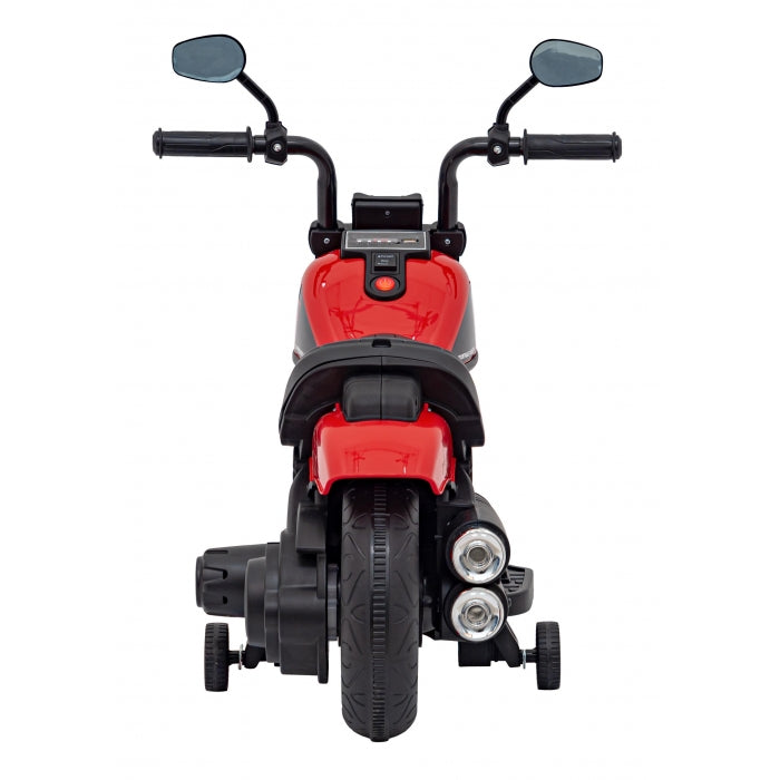 Motocicleta electrica CHOPPER FASTER AHL008, roti si scaun din plastic, 78x30x55 cm, putere 20W - Rosu