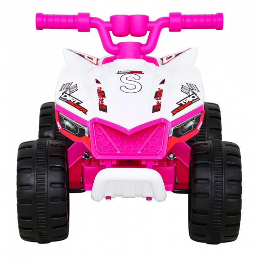 ATV electric The Fastest, roti si scaun din plastic, 70x43x44 cm, putere 25W - Roz