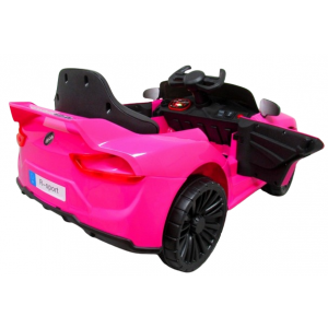 Masinuta electrica cu telecomanda si functie de balansare Cabrio Z6, 88x47x40 cm, varsta 1-4 ani, roti si scaun din plastic, putere 70W, R-Sport - Roz