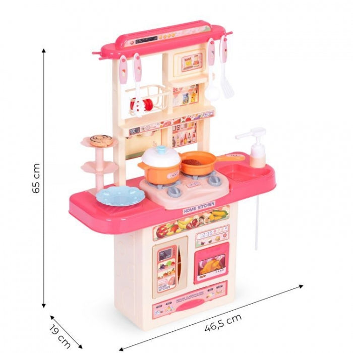 Bucatarie pentru copii cu sunete si accesorii Ecotoys 65T-2 - Roz
