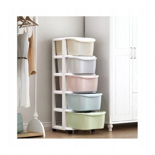 Raft cu 5 compartimente pentru depozitarea diverselor obiecte ModernHome PO10 - Multicolor