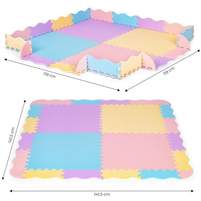 Salteluta de joaca cu pereti, 24 elemente, 141.5 x 141.5 cm Iplay 6402