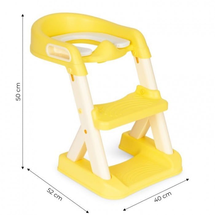 Reductor toaleta cu scara pentru copii Ecotoys HA-P23S - Galben