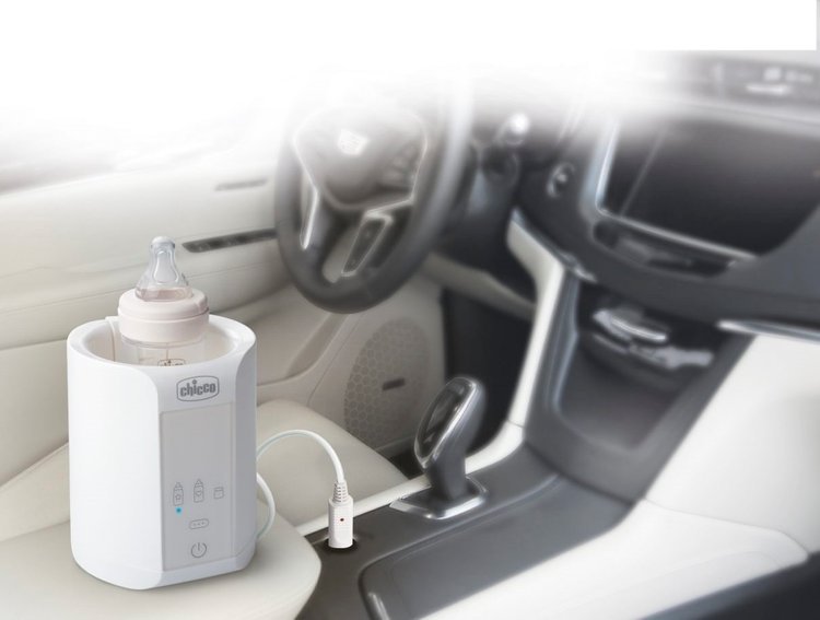 Incalzitor electric Chicco 2 in 1 cu adaptor pentru autovehicul, 0 luni+