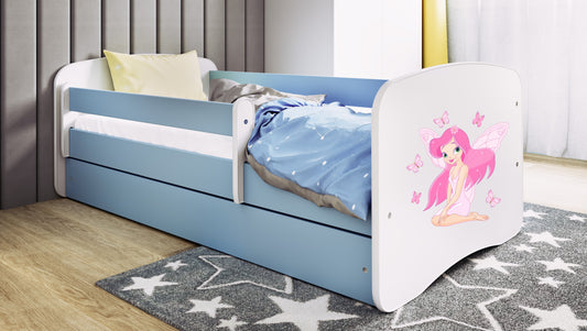 Pat tineret Kocot Kids Babydreams Blue cu sertar si saltea 160x80