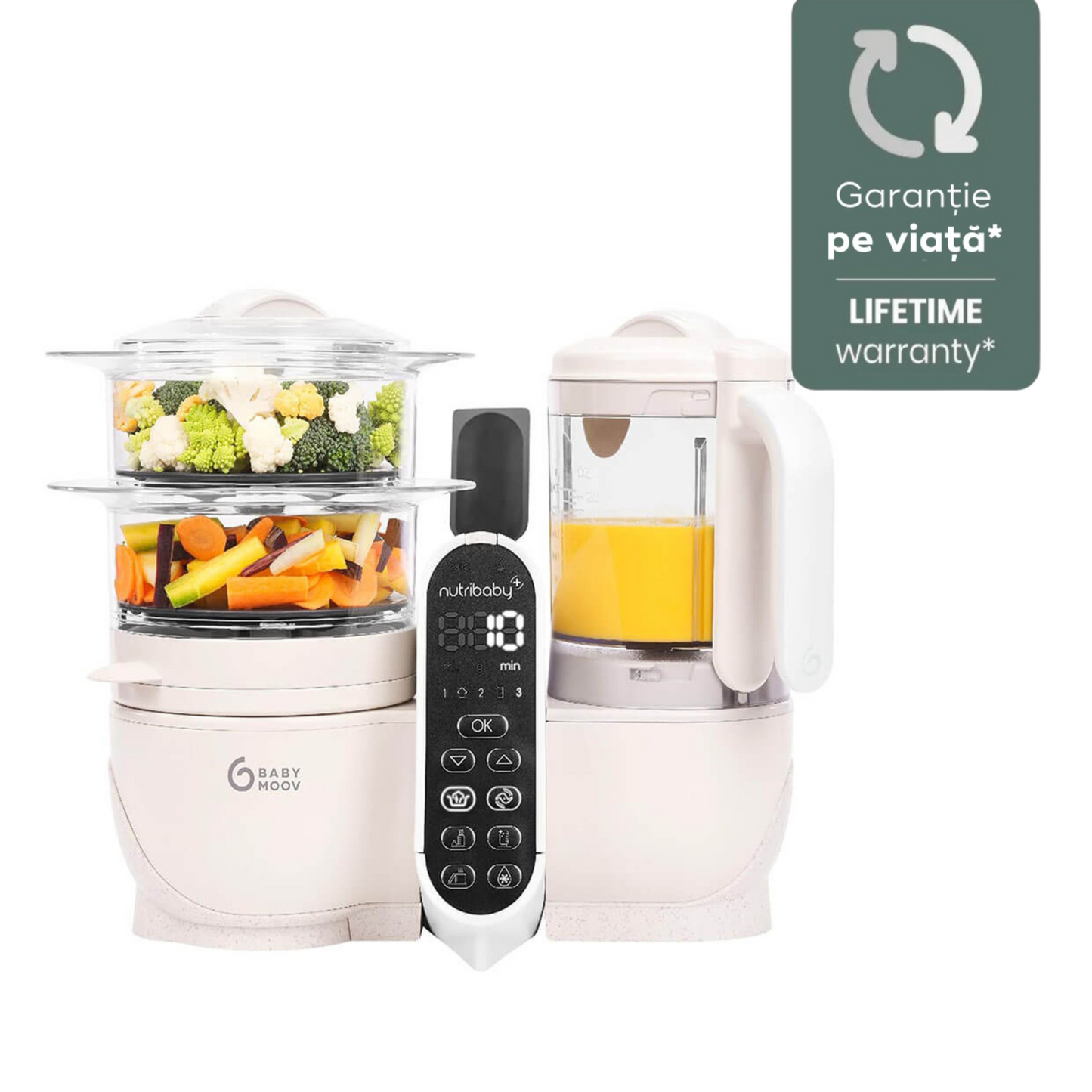 Babymoov Robot multifunctional 5 in 1 Nutribaby (+) Mineral Beige - imaginea 8